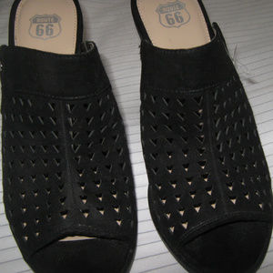 route 66 black sandals  size 8